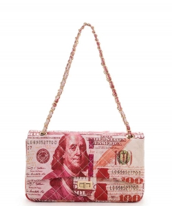 Dollar Print Shoulder Bag 6727 RED